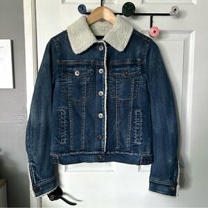 Sherpa lined denim jacket
